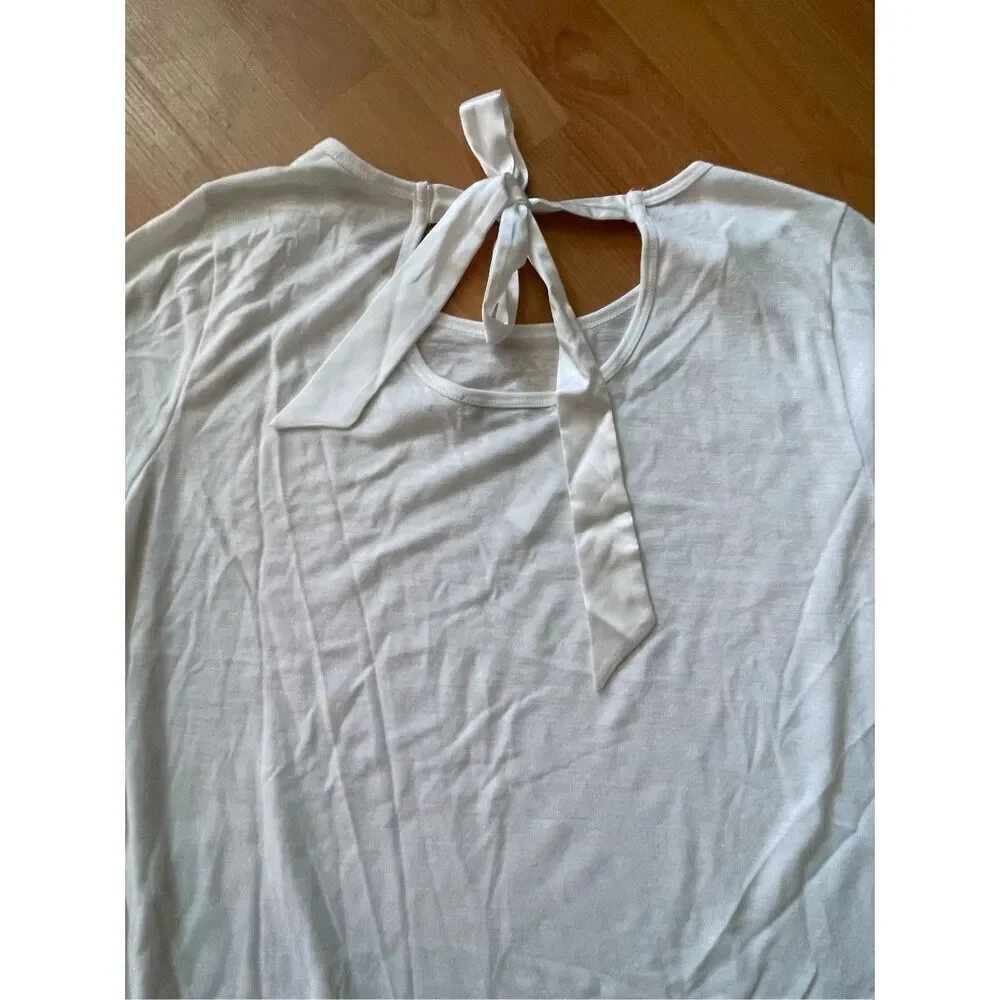 Sejour Tie Back White Blouse Women’s Size 0X